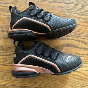 Toddler Puma black and rose gold shoes size 10.5